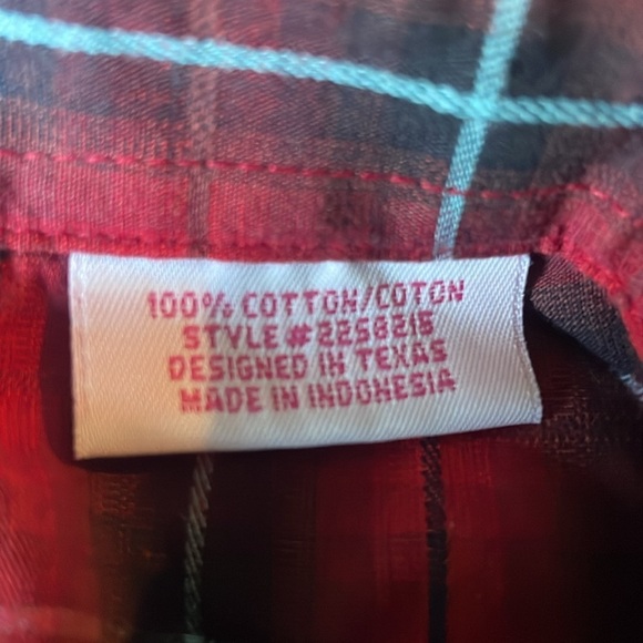 Panhandle Slim Red Plaid womens button down Shirt size XL - Picture 7 of 7